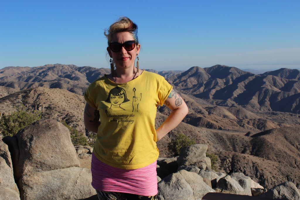 Overlooking a view in Joshua Tree National Park.